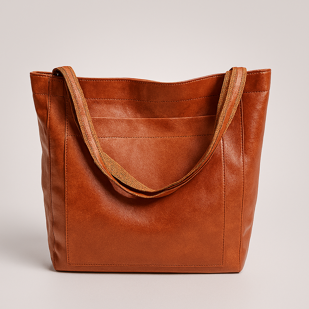 Women's Leather Tote Bag - Vonnera