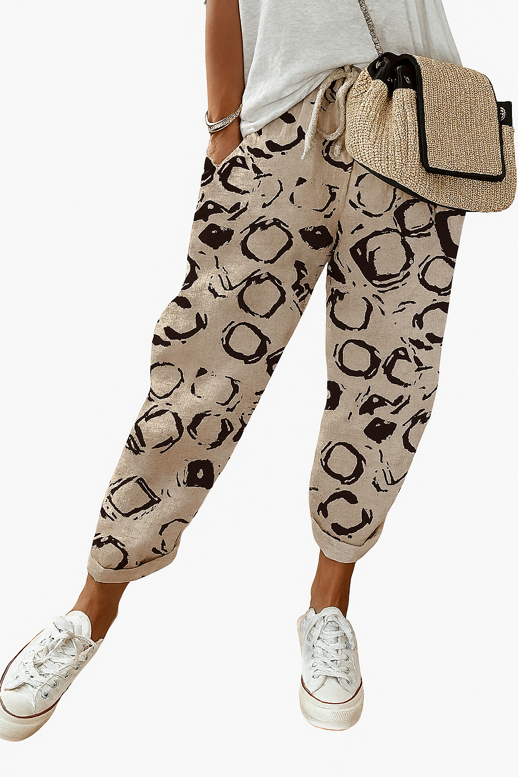 Women's Loose Fit Printed Pants