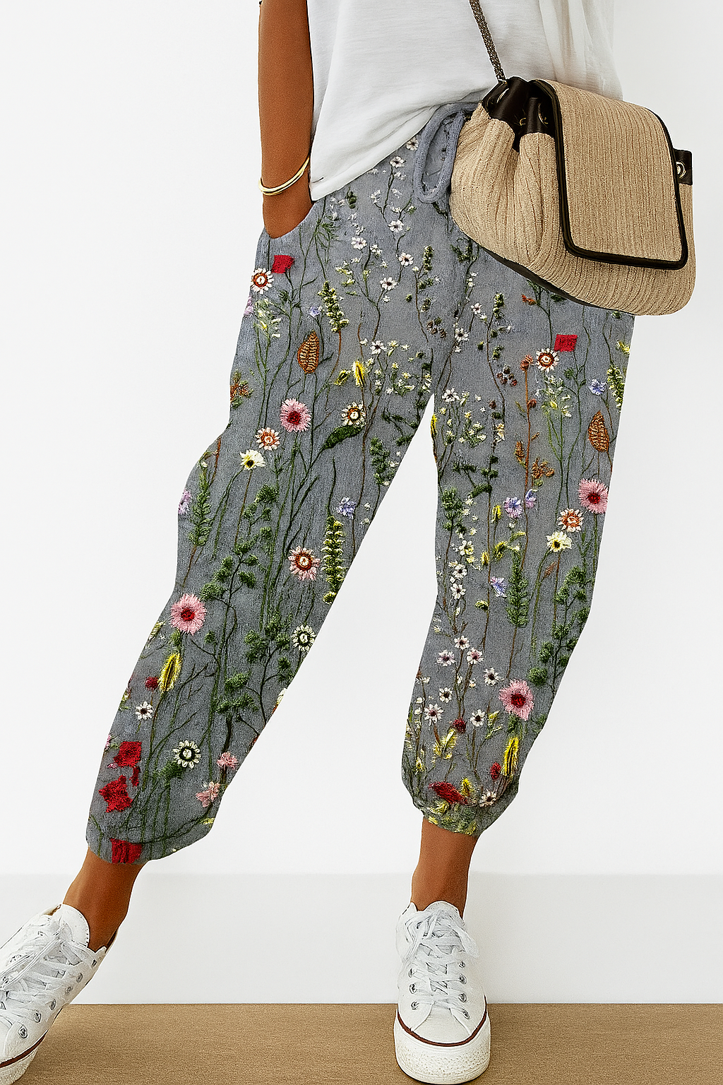 Women's Loose Fit Printed Pants