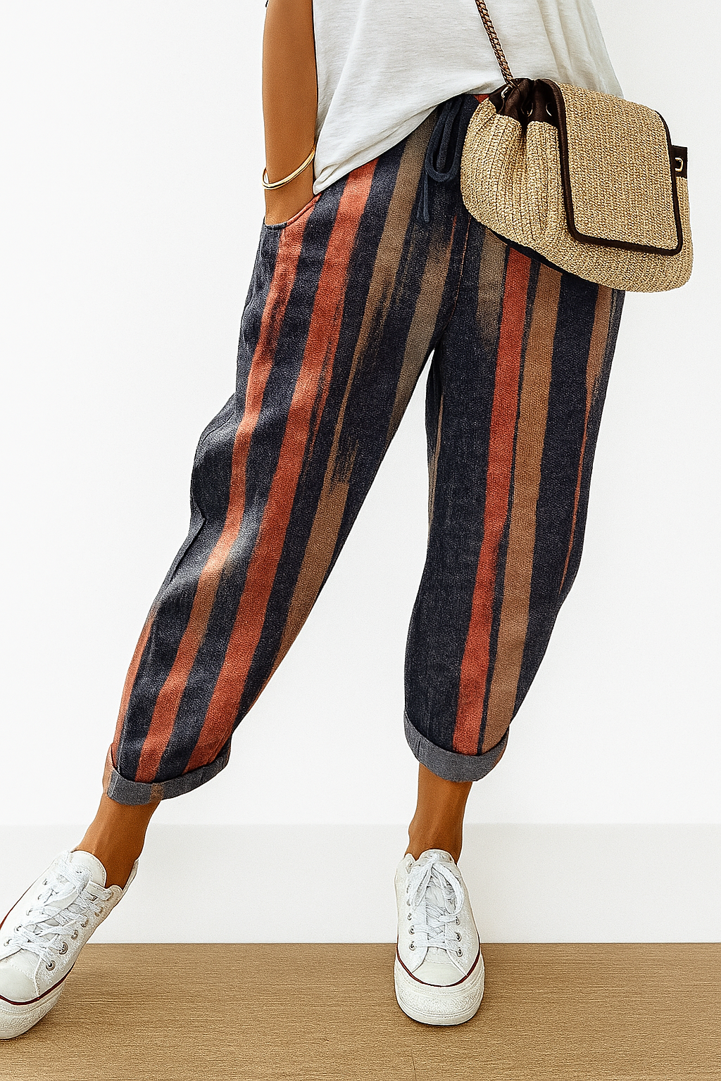 Women's Loose Fit Printed Pants