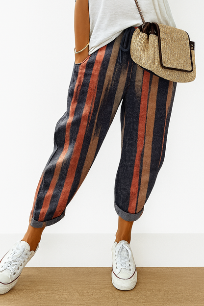 Women's Loose Fit Printed Pants