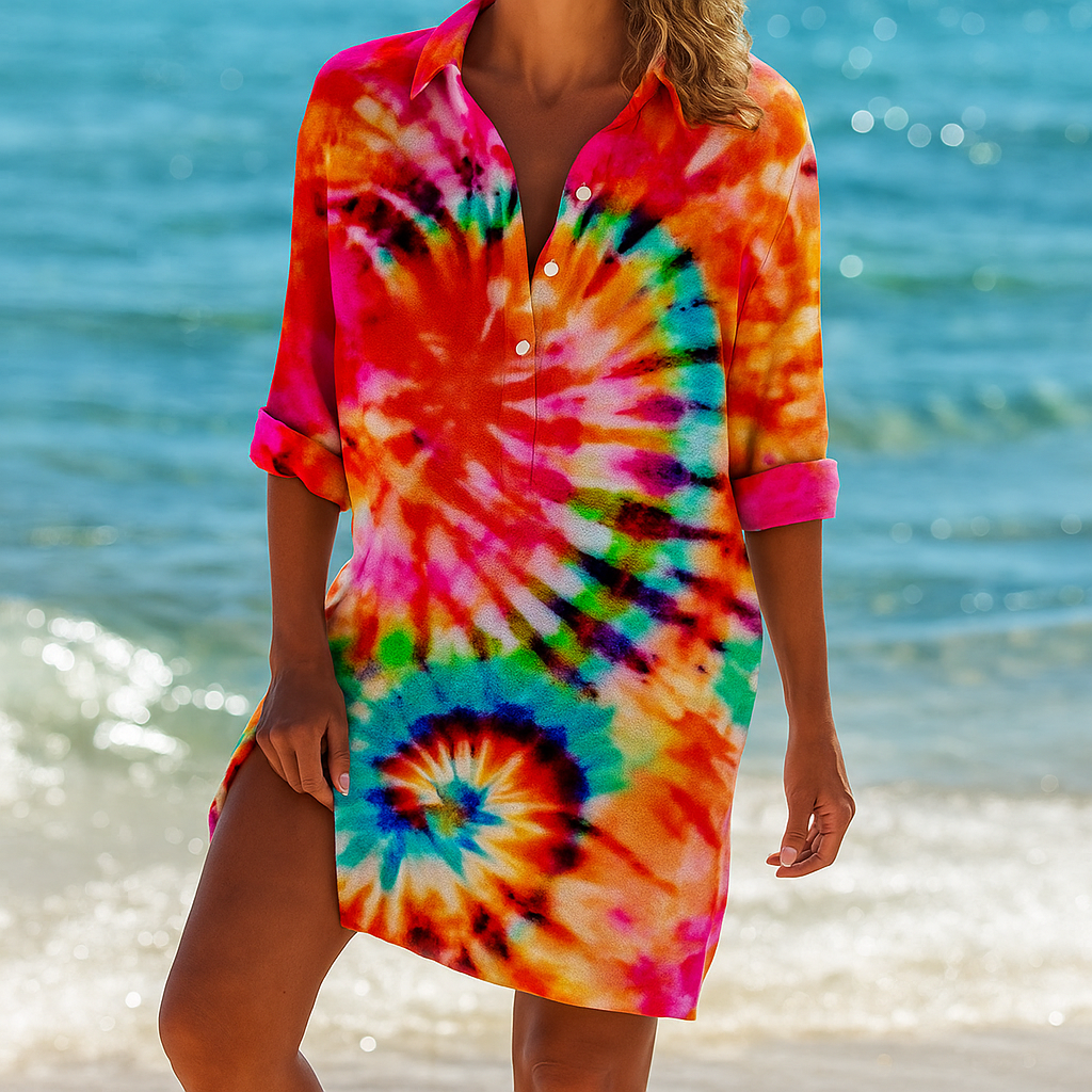 Women's Flowy Short Dress Lightweight Fabric - Vonnera