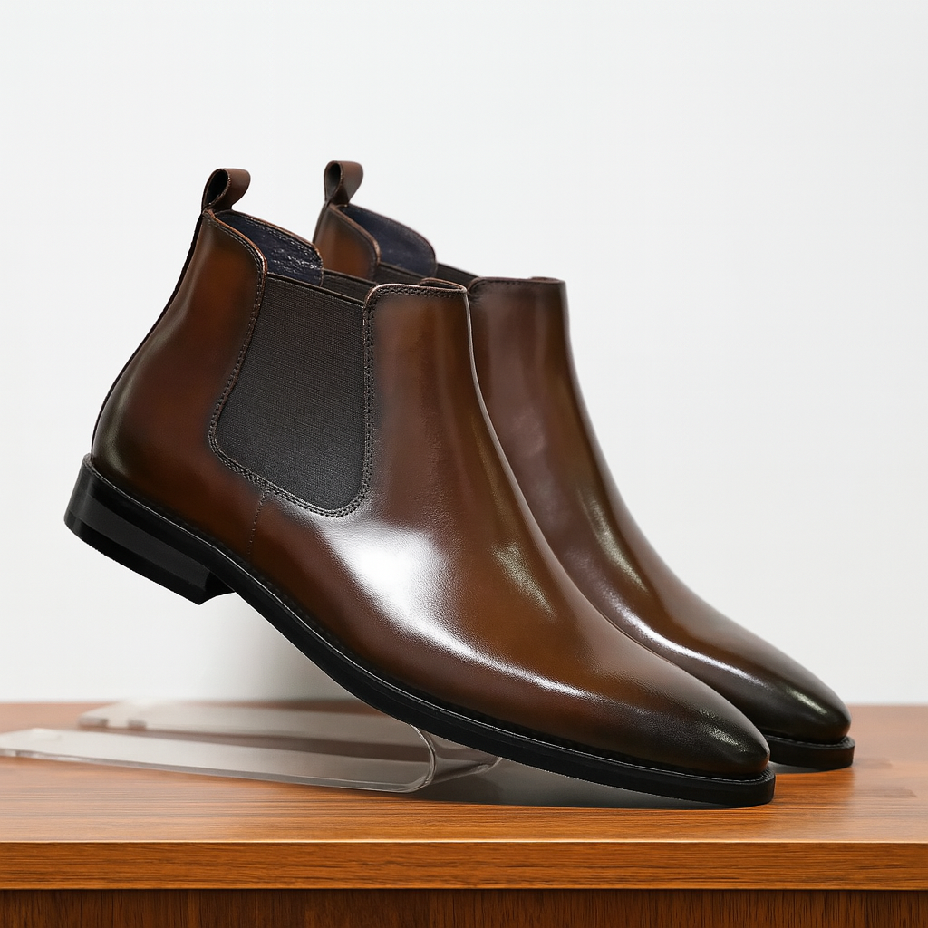 Genuine Leather Chelsea Boots - Vonnera