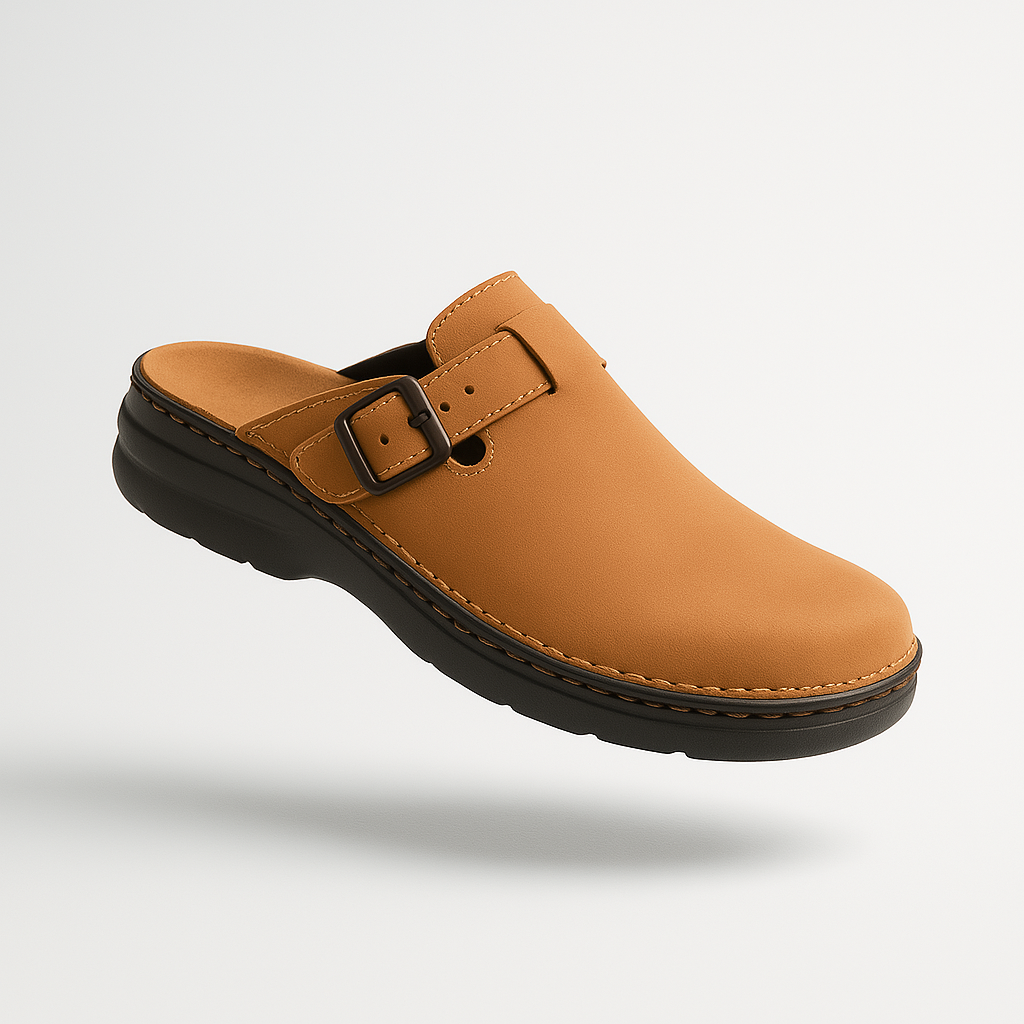 Unisex Leather Slip-On Clogs
