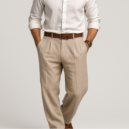 Men's Cotton Linen Casual Trousers - Vonnera