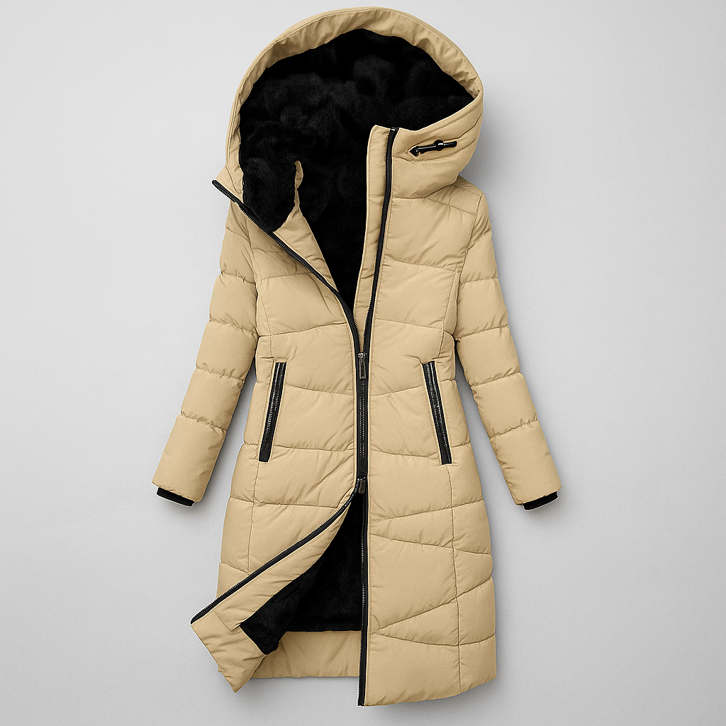 Women's Quilted Hooded Coat - Vonnera