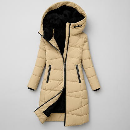 Women's Quilted Hooded Coat - Vonnera