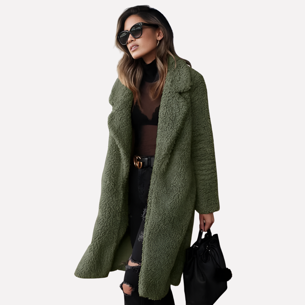 Women's Long Teddy Fur Coat - Vonnera