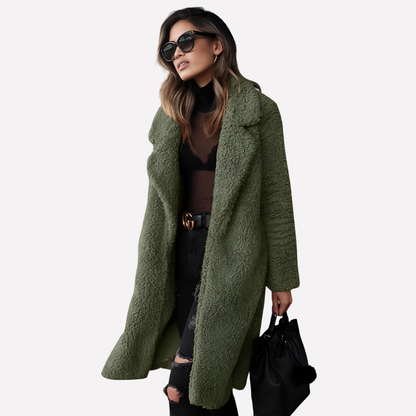 Women's Long Teddy Fur Coat - Vonnera