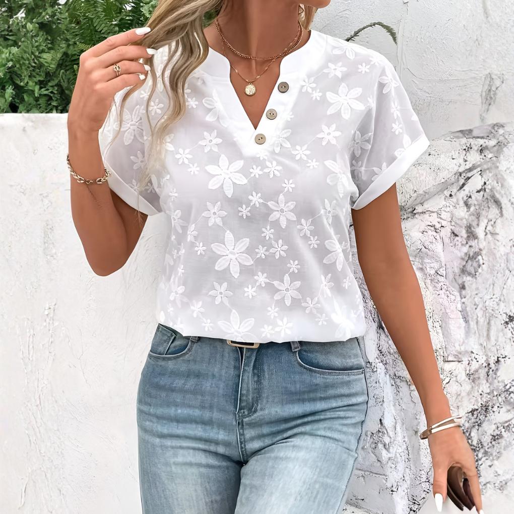 Women's Button Front Dress Shirt - Vonnera