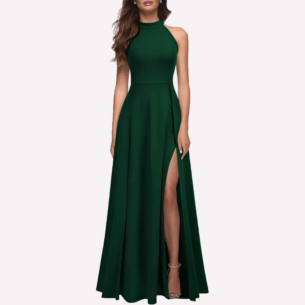 Women's Bridesmaid Dress Elegant Satin