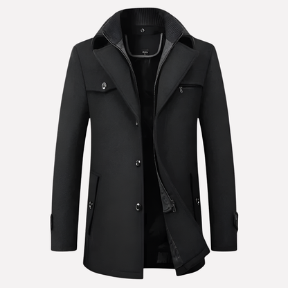 Men's Lapel Collar Jacket Button Front - Vonnera