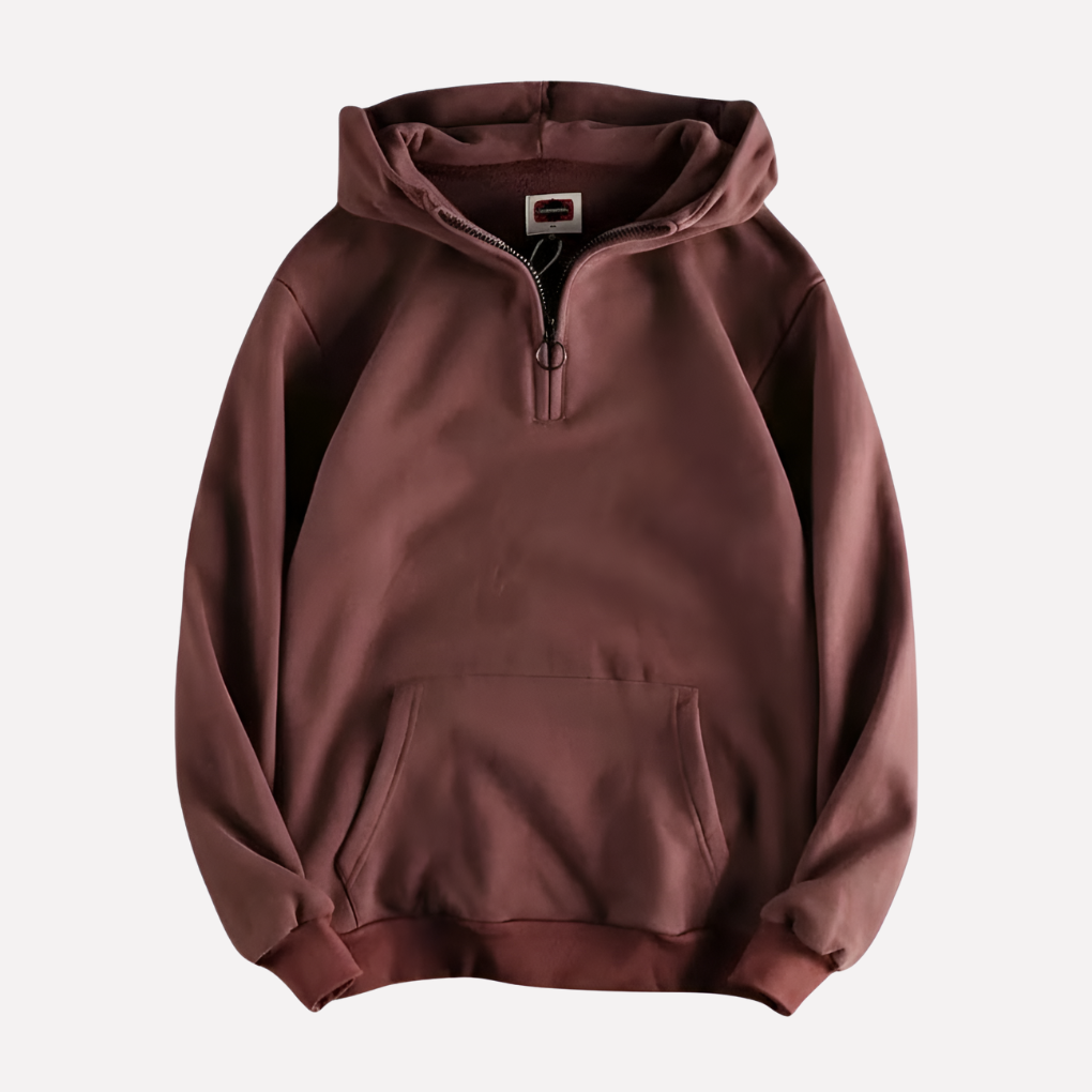 Men's Half Zip Hooded Sweater - Vonnera