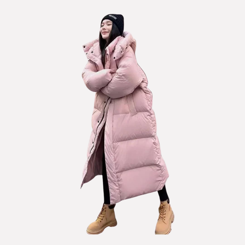 Women's Long Down Puffer Jacket With Hood