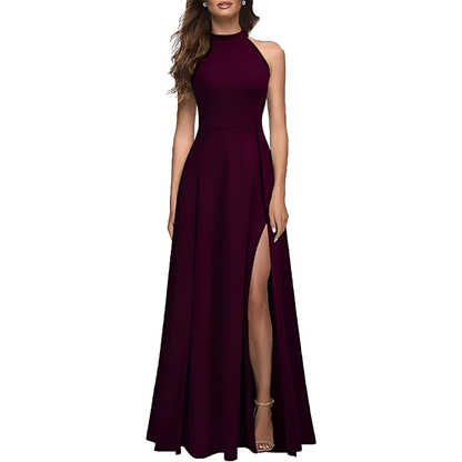 Women's Bridesmaid Dress Elegant Satin