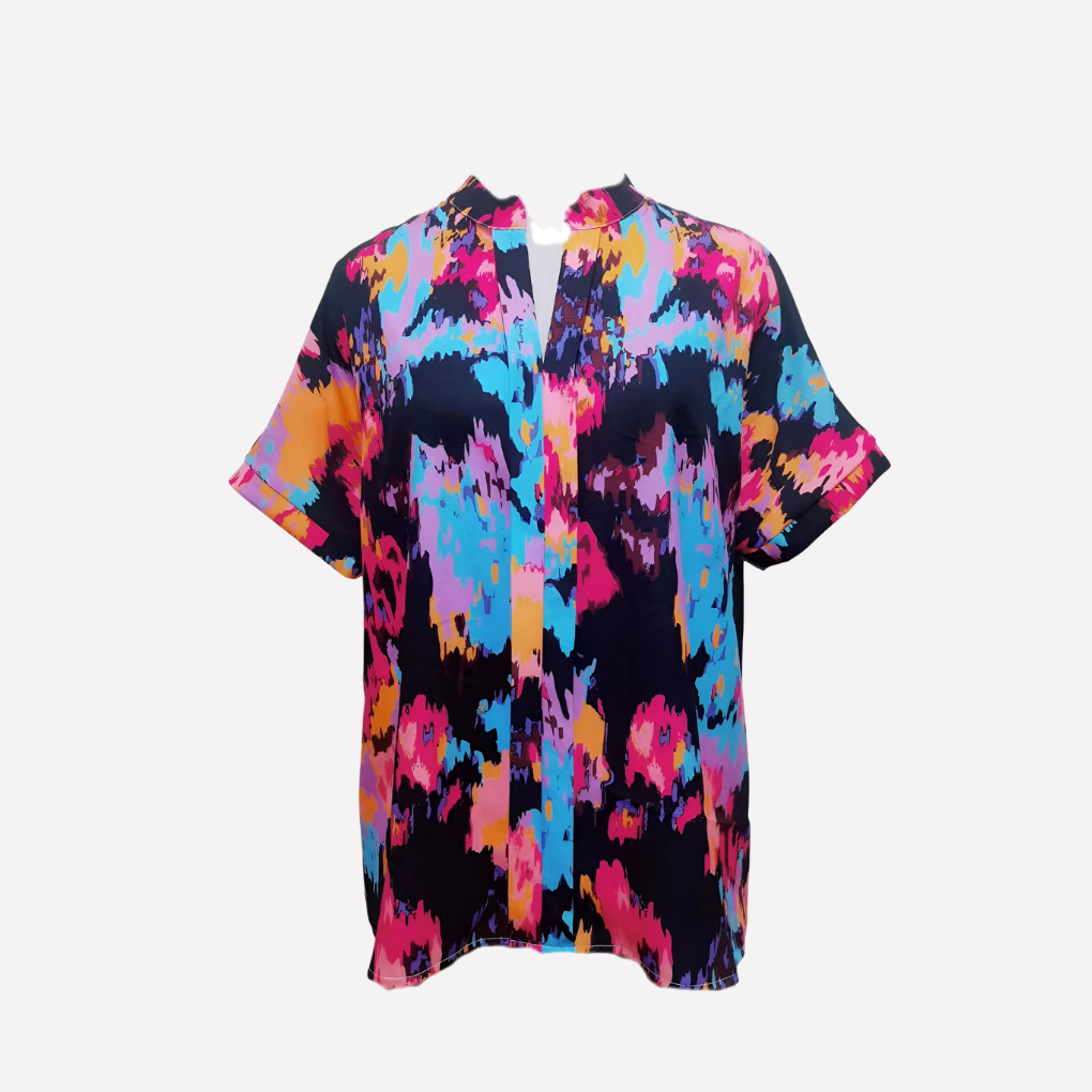 Women's V-Neck Paisley Blouse