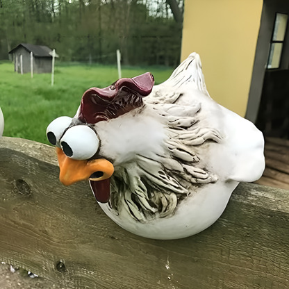Rooster Fence Decorations Metal Whimsical