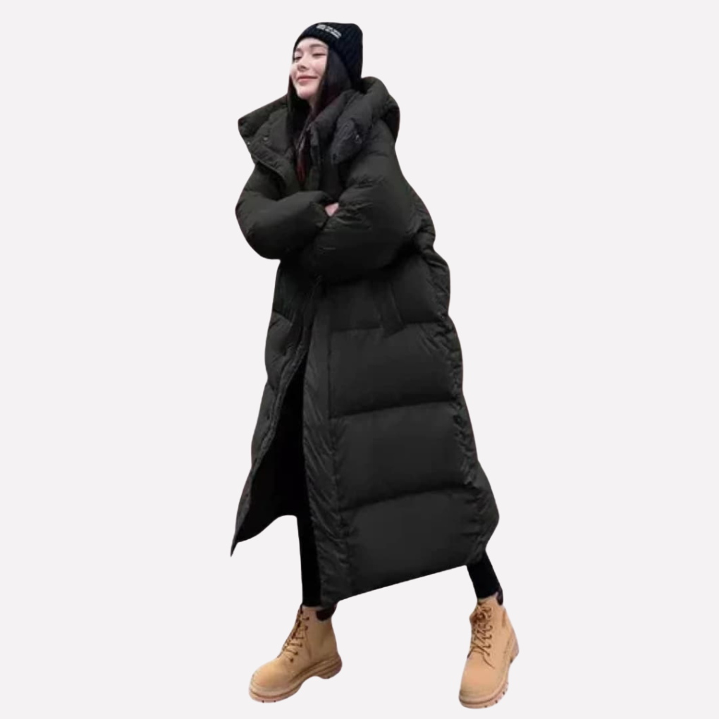 Women's Long Down Puffer Jacket With Hood