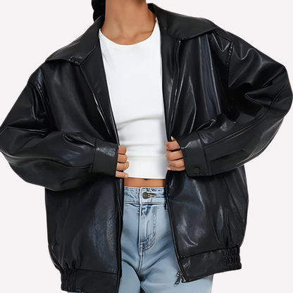 Women's Bomber Jacket Oversized - Vonnera