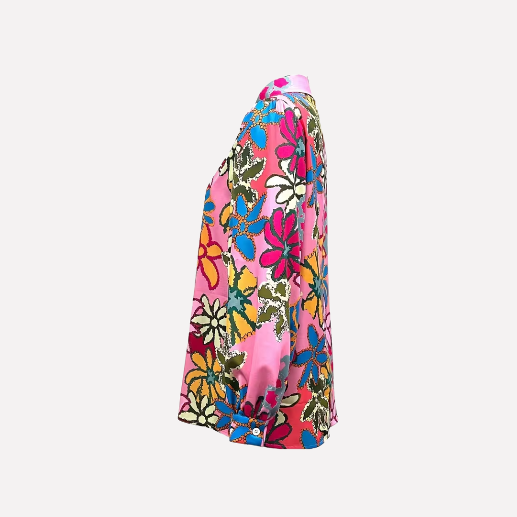 Women's Long Sleeve Floral Print Shirt
