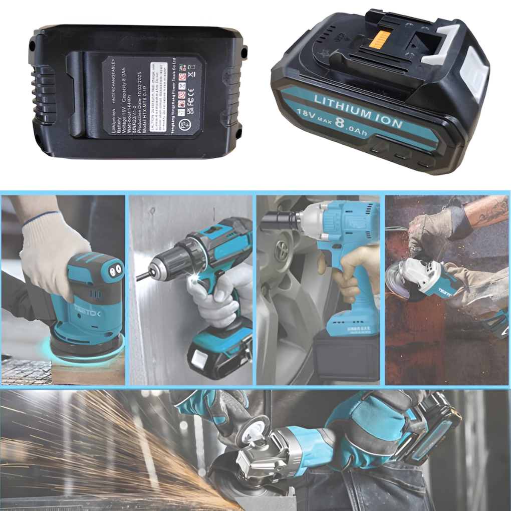 18V Replacement Battery Pack 8.0Ah With Charger