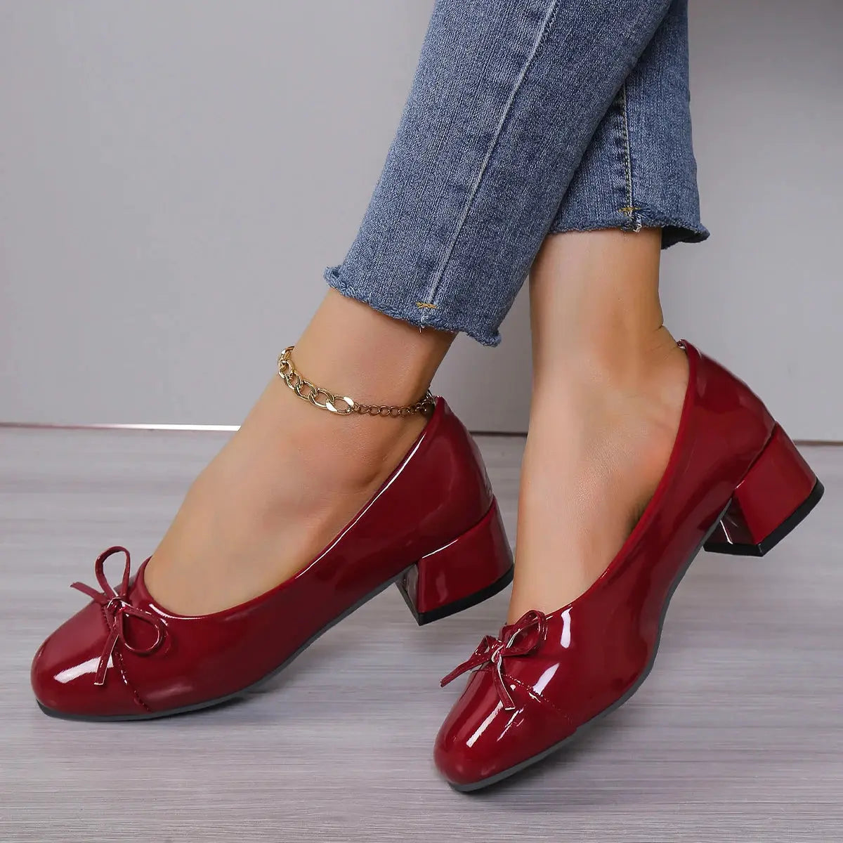 Women's Platform Heels Comfortable Bow Knot Design - Vonnera