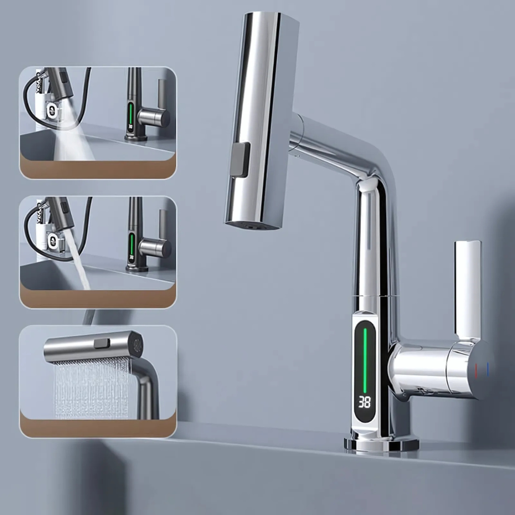 Flexible Led Kitchen Bathroom Faucet