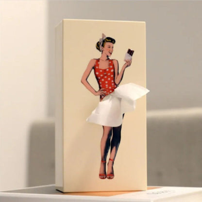 Women's Flying Skirt Tissue Box Cover