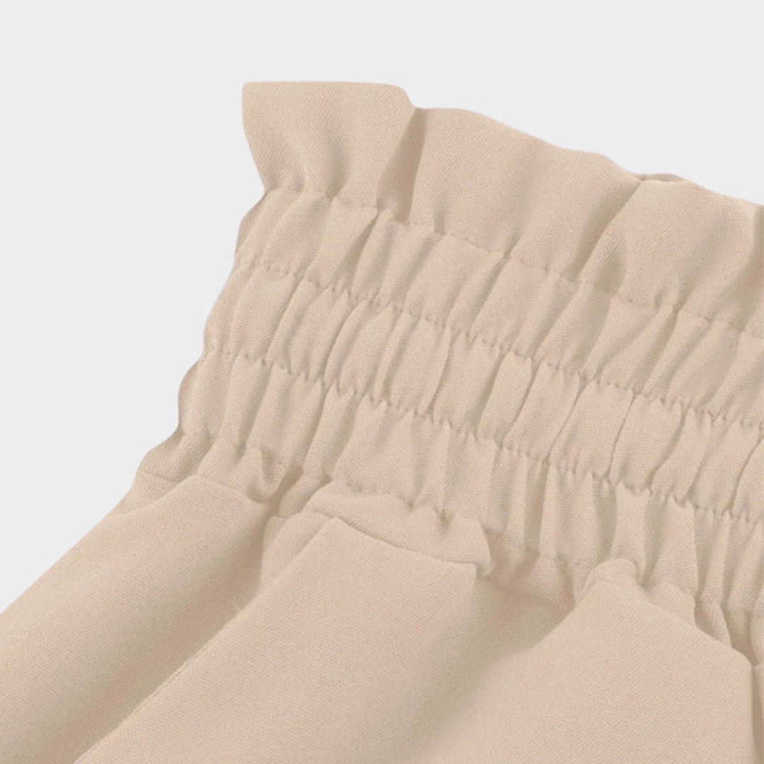 Women's High Waist Wide Leg Smocked Pants