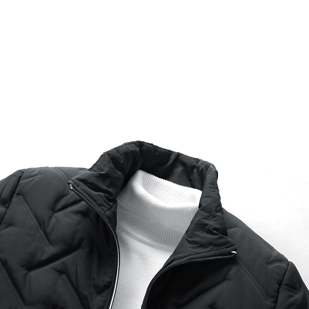Men's Puffer Jacket Quilted Zip-Up