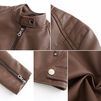 Women's Fitted Moto Jacket Zip-Up