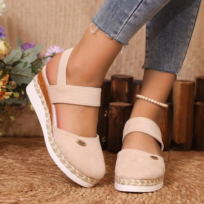 Women's Closed Toe Wedge Sandals Comfortable Heels - Vonnera