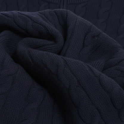 Men's Cable Knit Zipper Sweater