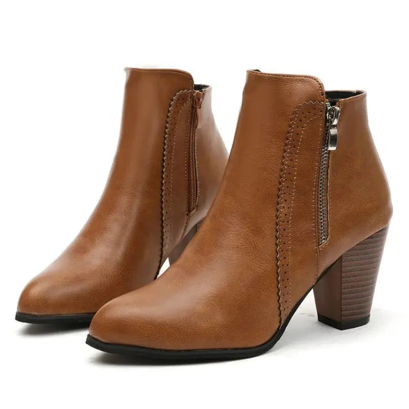 Women's Coarse Heel Fashion Boots Comfortable - Vonnera