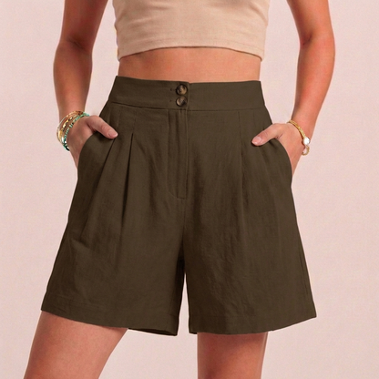 Women's Paperbag Waist Shorts Tailored Side Pockets