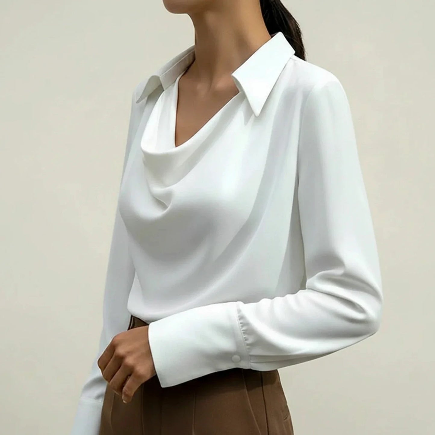 Women's Long Sleeve Blouse Collared