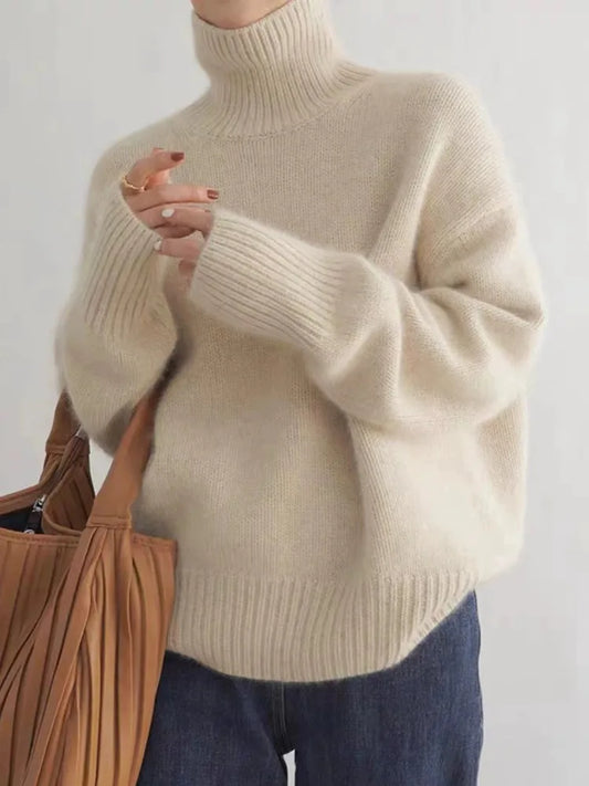 Linen Turtleneck Sweater Winter - Vonnera