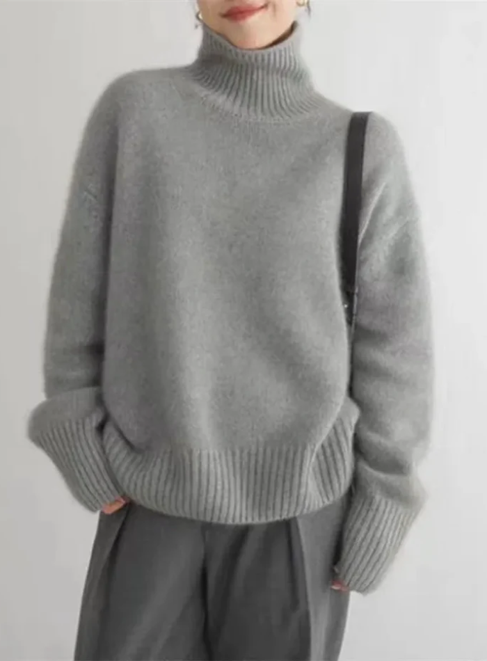 Women's Turtleneck Sweater High Neckline