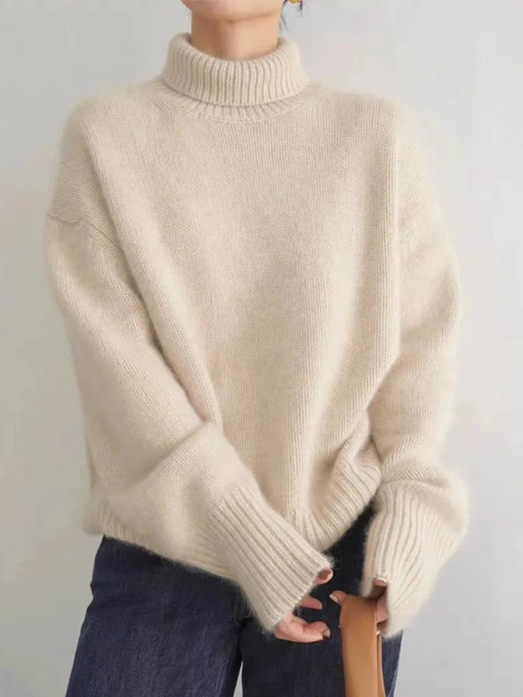 Pull Col Roulé Oversize en Cachemire Caliboot