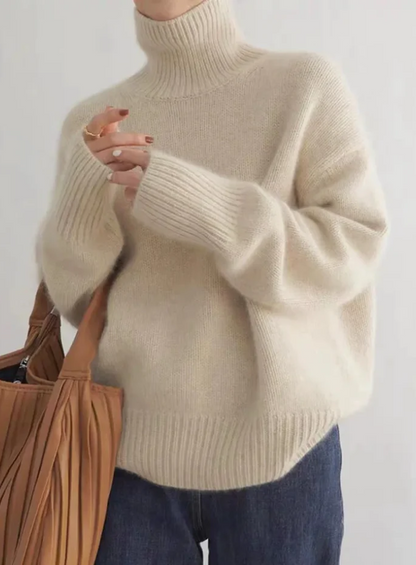 Women's Turtleneck Sweater High Neckline