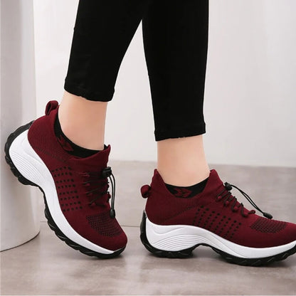 Women's Orthopedic Sneakers Elastic Lace Front