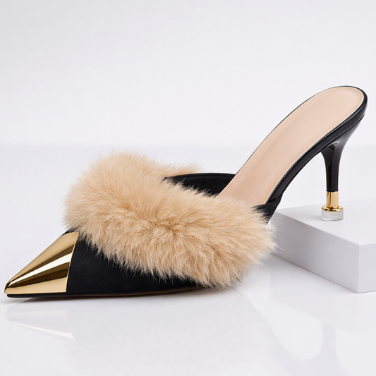 Women's Fur High Heels - Vonnera