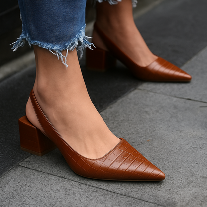 Women's Pointed Toe Slingback Flats