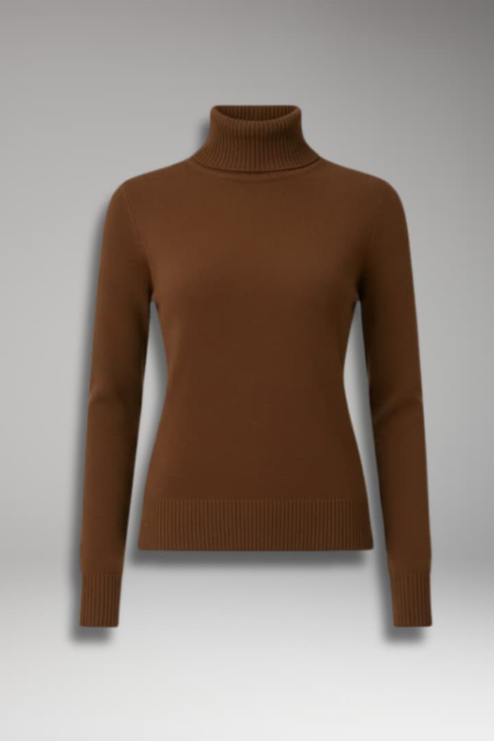 Women's Long Sleeve Turtleneck Sweater Ribbed - Vonnera