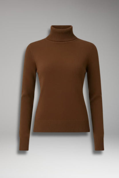 Women's Long Sleeve Turtleneck Sweater Ribbed - Vonnera