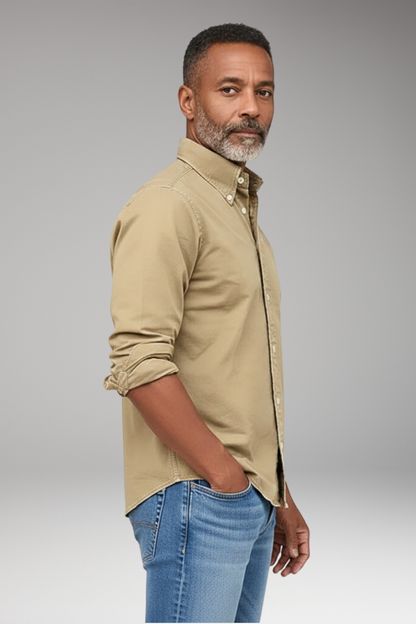 Men's Button Front Dress Shirt Defined Cuffs