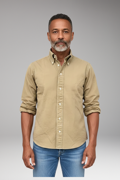 Men's Button Front Dress Shirt Defined Cuffs