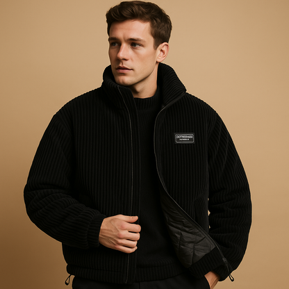 Men’s corduroy jacket with cotton lining and comfortable fit, suitable for cold days, casual outfits, and everyday wear.