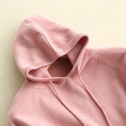 Relaxed Fit Women's Hoodie Drawstring Ribbed Cuffs