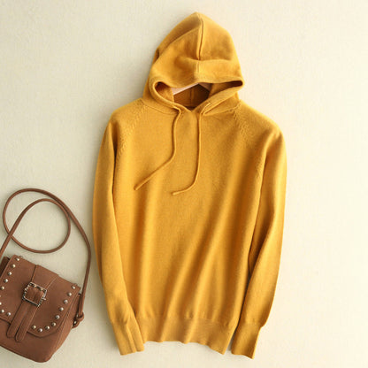 Relaxed Fit Women's Hoodie Drawstring Ribbed Cuffs